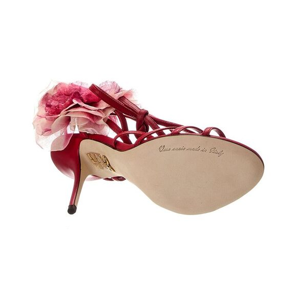 Dolce & Gabbana Leather Sandal, Red - Picture 4 of 5